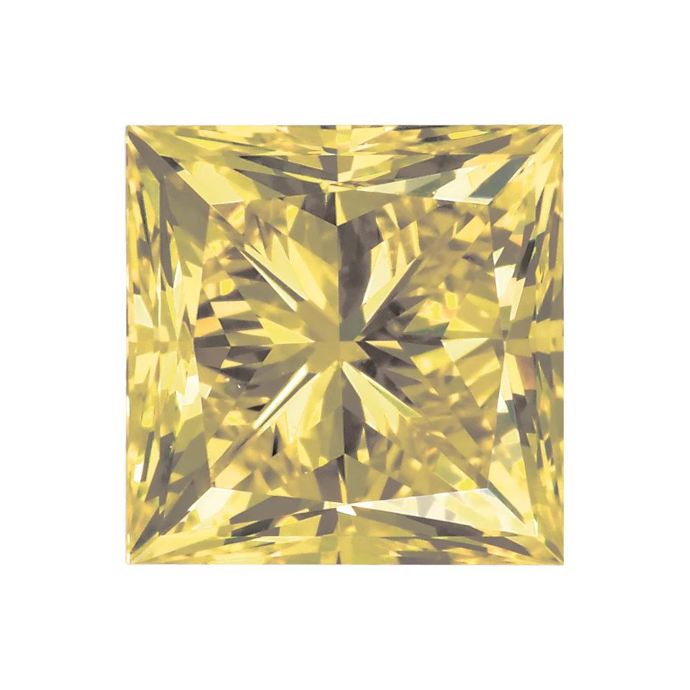 Treated Princess SI Quality Loose Yellow Diamond