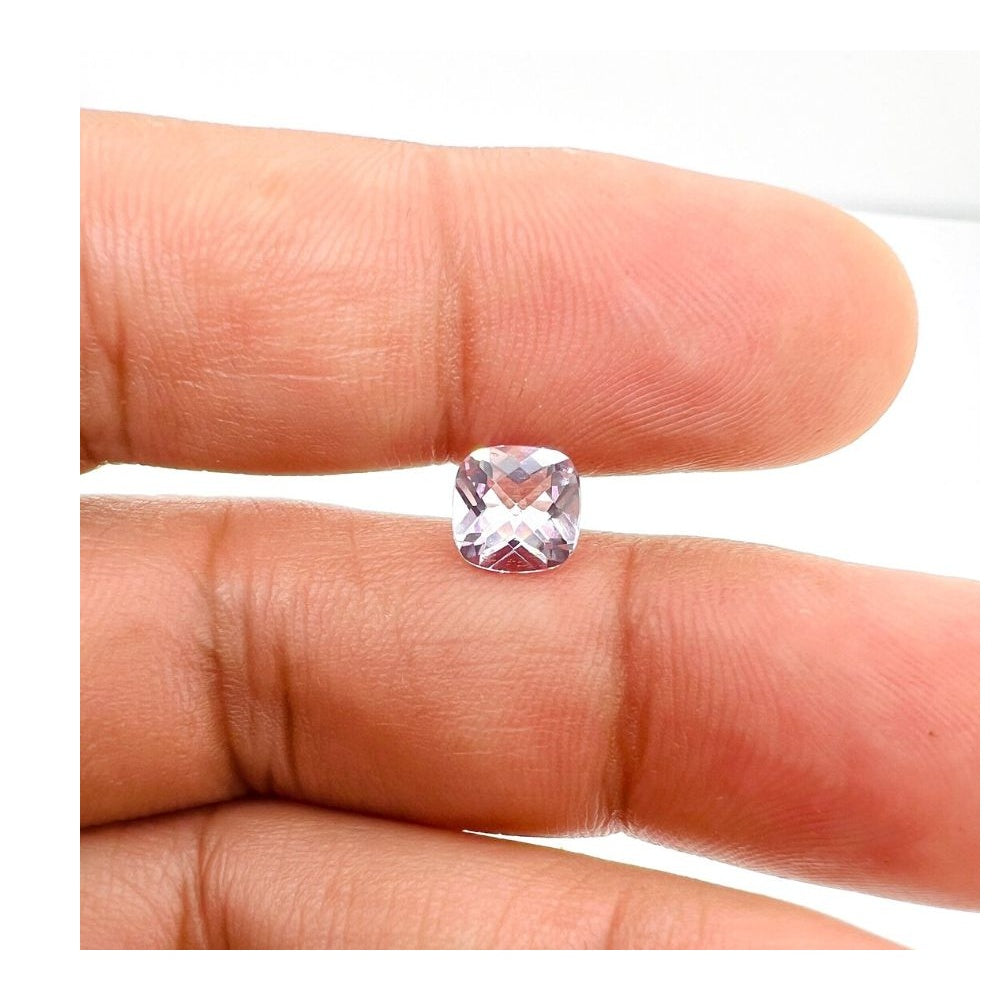 Rose de France Amethyst Gemstone - AAA Quality, Cushion Checkered Cut, 5mm to 10mm