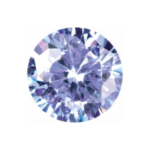 Lab Created Round Lavender Cubic Zirconia