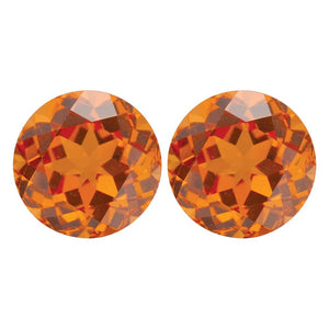 Orange Garnet Round Cut