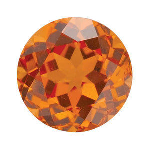 Orange Garnet Round Cut