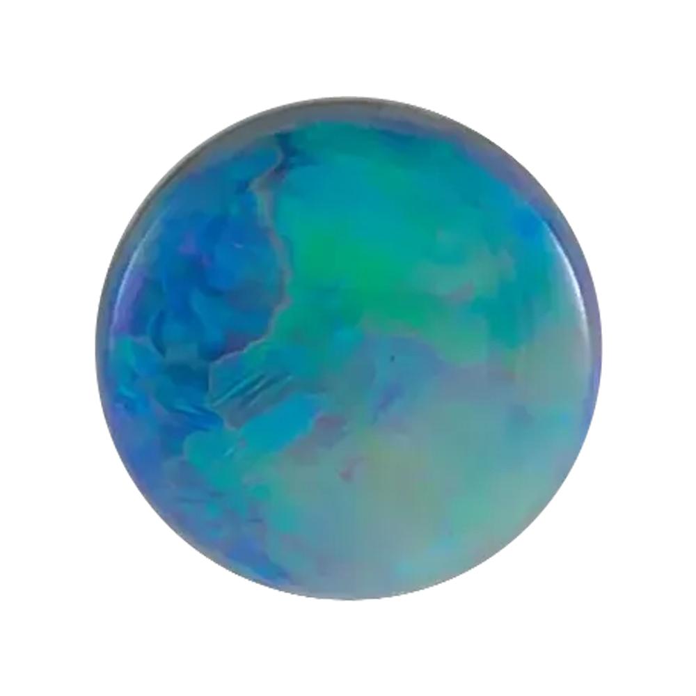 Natural Round Cabochon Black Australian Opal