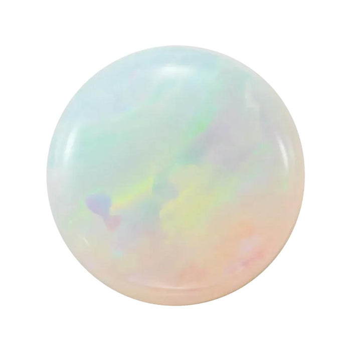 Natural White Australian Opal Round Cabochon Cut