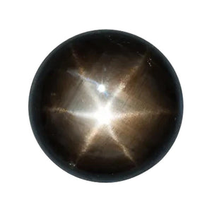 Natural Round Cabochon Loose Black Star Sapphire
