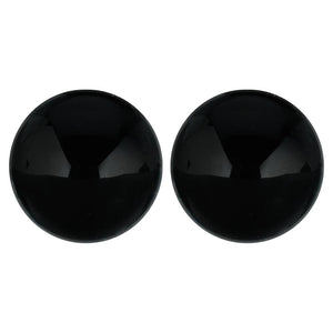 Natural Loose Round Cabochon Cut Black Onyx