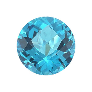 Swiss Blue Topaz Round Checkered Cut