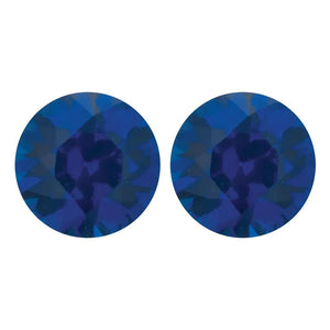 Natural Round Diamond Cut Loose Blue Sapphire