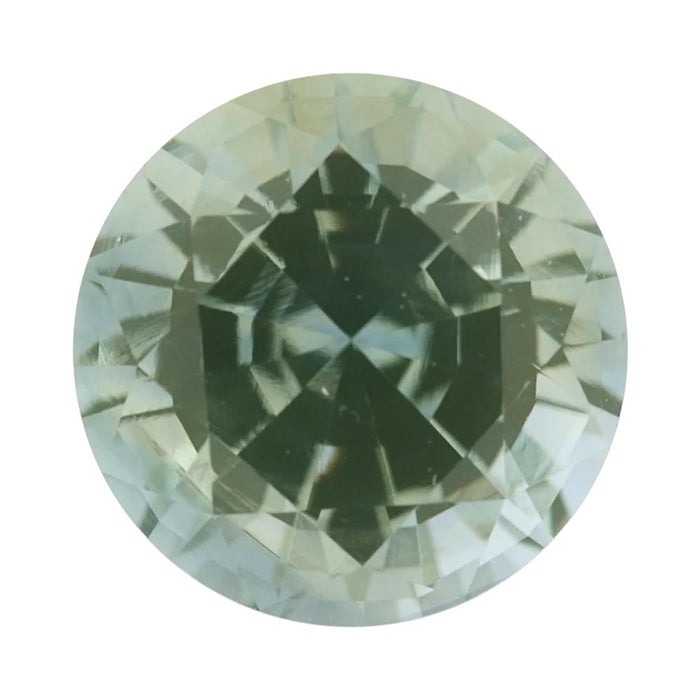 Natural Round Diamond Cut Loose Green Sapphire