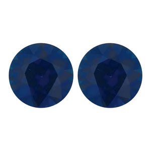 Natural Round Diamond Cut Loose Blue Sapphire