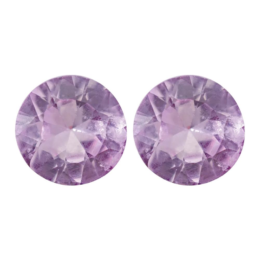 Natural Round Diamond Cut Loose Purple Sapphire