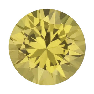 Natural Round Diamond Cut Loose Yellow Sapphire