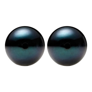 Round Half Drilled Black Akoya Cultured Pearl