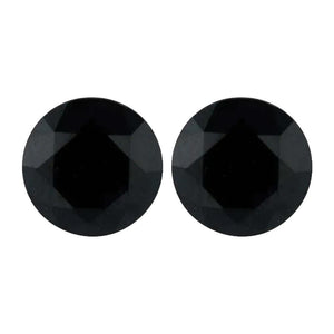 Round Machine-cut Swarovski Black Spinel