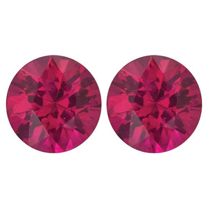 Natural Round Diamond Cut Loose Ruby - (Smaller Size)