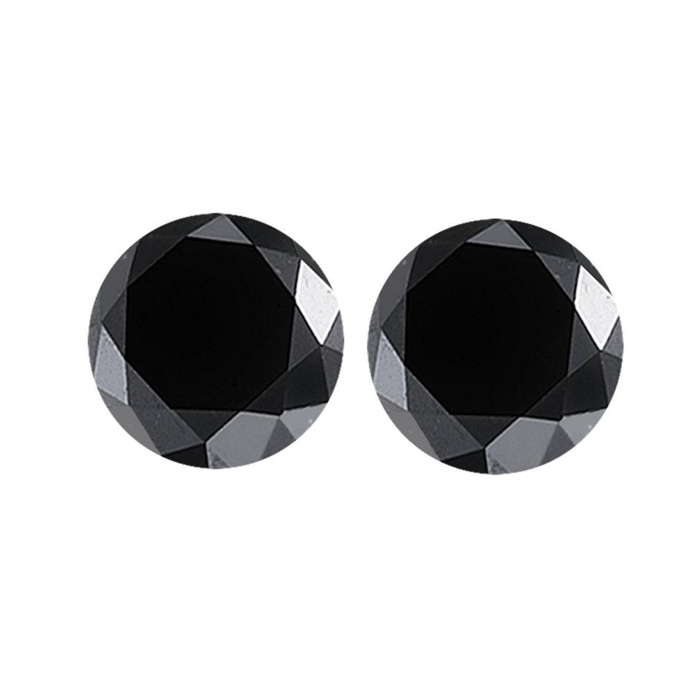 Treated Fancy Black Diamond Round Cut From 1/10 Ct - 3/4 Ct