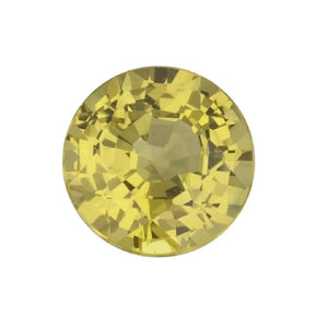 Natural Round Step Cut Loose Lemon Yellow Sapphire