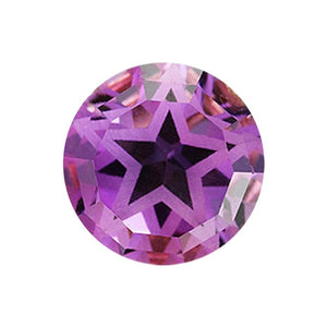 Natural Loose African Amethyst Round Texas Star Cut