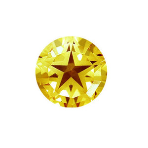 Natural Yellow Beryl Round Texas Star Cut