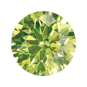 Treated Round SI Quality Loose Apple Green Diamond