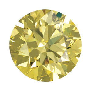 Treated Round SI Quality Loose Canary Yellow Diamond