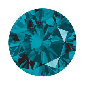 Treated Round SI Quality Loose Teal Blue Diamond 