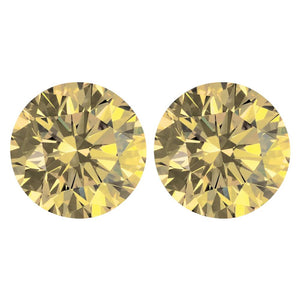 Treated Round SI Quality Loose Yellow Diamond