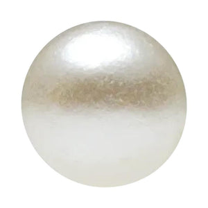 Round Undrilled Package of 12 White Imitation Pearl