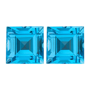 Swiss Blue Topaz Square Step Cut