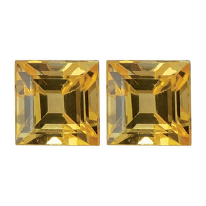 Natural Square Step Cut Loose Yellow Sapphire