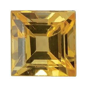 Natural Square Step Cut Loose Yellow Sapphire