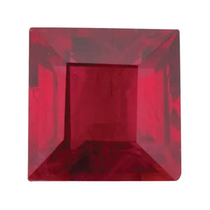 Natural Square Step Cut Loose Ruby