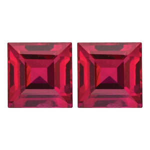 Natural Square Step Cut Loose Ruby