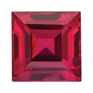 Natural Square Step Cut Loose Ruby