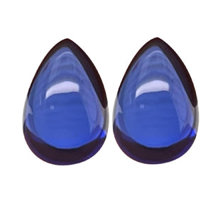 Pear Cabochon Best Synthetic Blue Sapphire