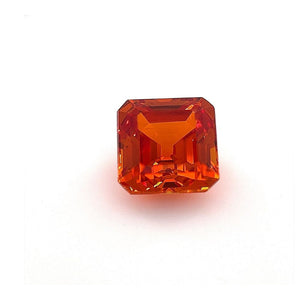 Asscher Best Synthetic Orange Sapphire