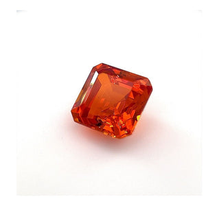 Asscher Best Synthetic Orange Sapphire