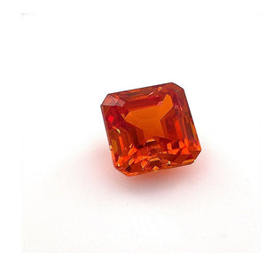 Asscher Best Synthetic Orange Sapphire