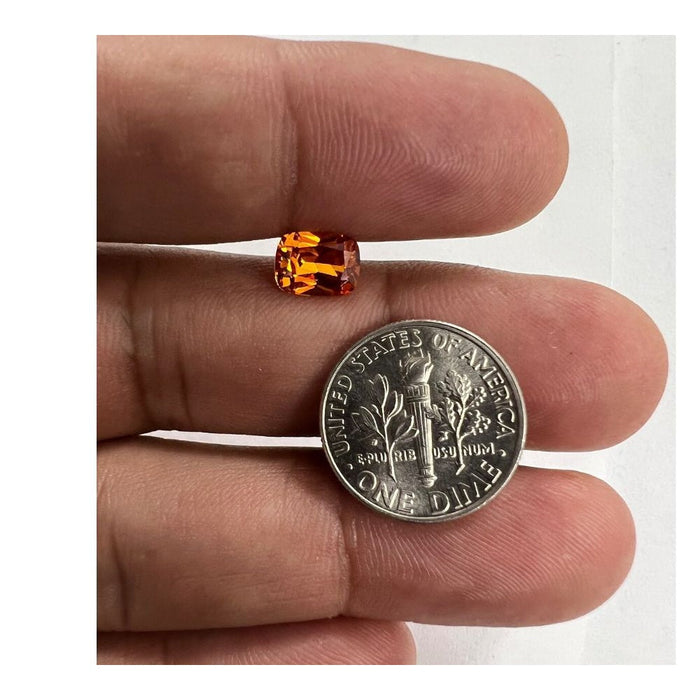 Synthetic Orange Sapphire Cushion Cut - (Elongated) AAA Quality Available in 8x6mm - 10x8mm