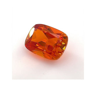 Cushion Elongated Best Synthetic Orange Sapphire