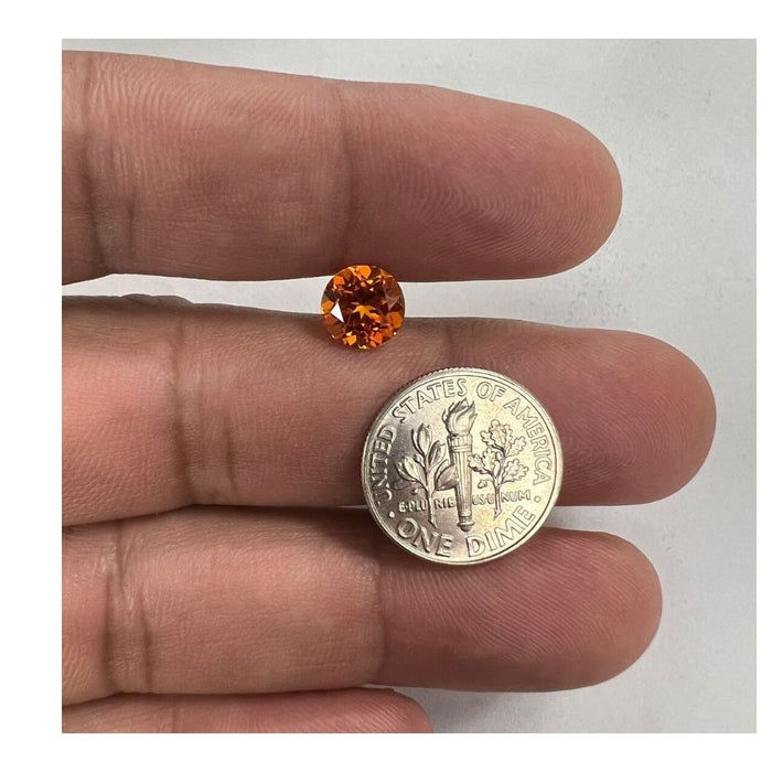 Synthetic Orange Sapphire Round Cut AAA Quality Available in 2mm - 8mm