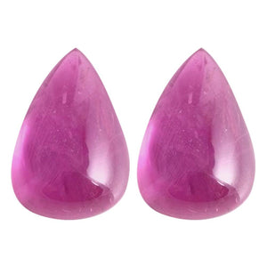 Synthetic Pear Cabochon Best Pink Sapphire