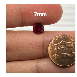 Round Concave Best Synthetic Ruby