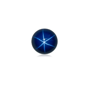 Lab Created Synthetic Blue Star Sapphire Round Cabochon