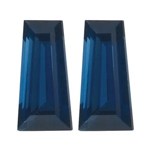 Natural Tapered Baguette Cut Loose Blue Sapphire
