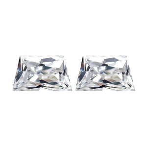 Lab Created Trapezoid Radiant Cut White Cubic Zirconia
