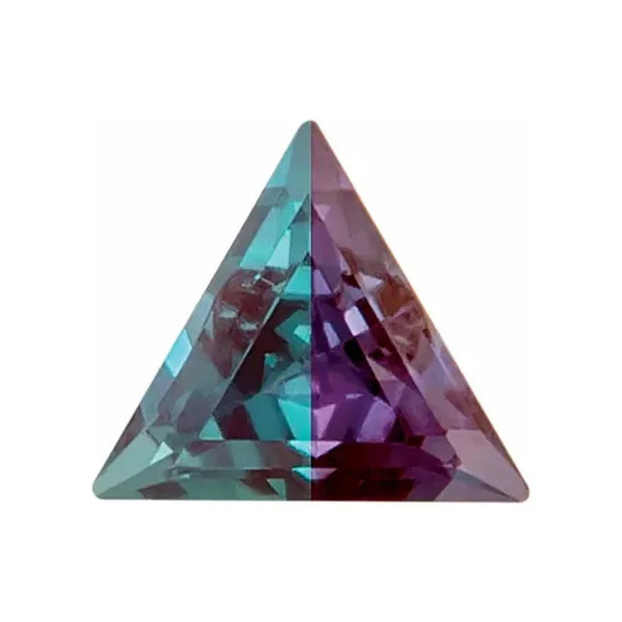 Lab Created Alexandrite Triangle Shape